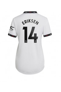 Manchester United Christian Eriksen #14 Voetbaltruitje Uit tenue Dames 2022-23 Korte Mouw